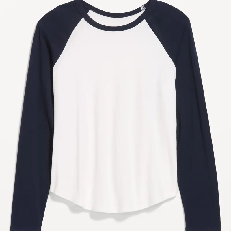 Old Navy Women's EveryWear Long-Sleeve Raglan Baseball T-Shirt