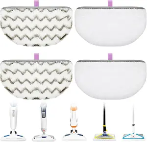 Steam Mop Pads Replacement 1940 1806, Microfiber Pads Compatible with Powerfresh Steam Mop 1544 1440 2075A 2685A Series, Washable Reusable Floor Cleaning Pads