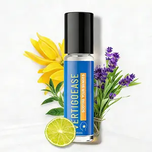 Botanical Relief Roll-On - Lavender, Frankincense, Ginger & Mint Blend. 10ml Portable Formula for Quick Dizziness & Nausea Relief.