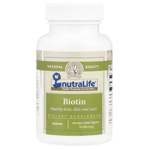 NutraLife Biotin, 10,000 mcg, 120 Easy Chew Tablets