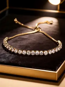 Women's Fashionable Pull-Chain Tennis Bracelet, Micro-Paved 4mm Cubic Zirconia, Perfect for Dates, Parties, Gifts, Daily Wear, Adjustable Bangle