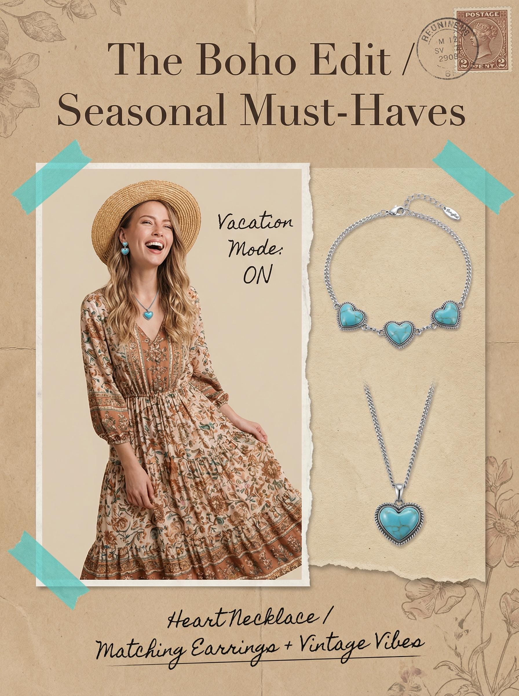 Wrangler Heart Pendant Necklace for Women Silver Plated Teardrop Gemstone Jewelry Western Style Adaptable for Everyday & Special Occasions Wrangler Heart Pendant Necklace for Women Silver Plated Teardrop Gemstone Jewelry Western Style Adaptable for Everyday & Special Occasions