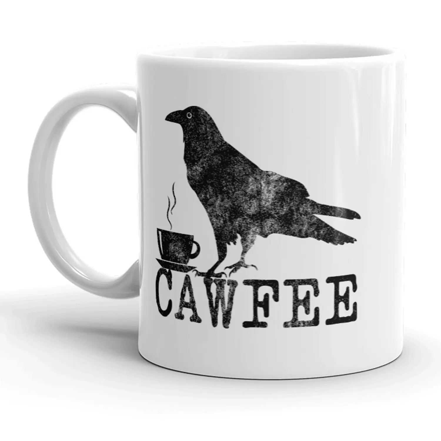 Cawfee Mug Funny Bird Crow Coffee Cup - 11oz Funny Coffee Mugs Ceramic Printed Drinkware Cup