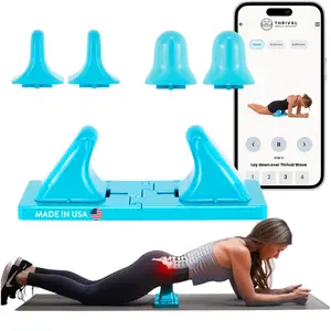 Thrival Deep Tissue Pro - Fully Adjustable Psoas Muscle Release Tool with Thrival App for Hip Flexor, Back, Glute, Iliacus, and Neck Pain - Trigger Point and Myofascial Release Tool – Carbon Black