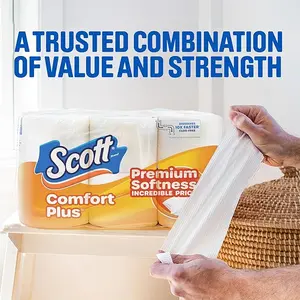Toilet Paper, 12 Triple Rolls, 231 Sheets per Roll, Septic-Safe, 1-Ply Toilet Tissue