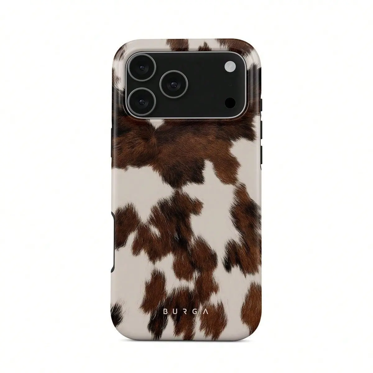 Phone Case | Brown Cow Print 2-in-1 TPU Protective Case, High-Quality 2D Printing | The Perfect Gift for a Girl, Compatible with iPhone 17/16/15/14/13/12/11/X/XS/XS Max, Full-Coverage Shockproof Protective Case, Ideal for Gifting Friends and Family., Acce