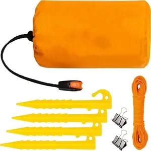 Emergency Tent for Two, Survival Shelter with Insulated Polyester Film Material, Waterproof Outdoor Camping Gear with Paracord and Accessories