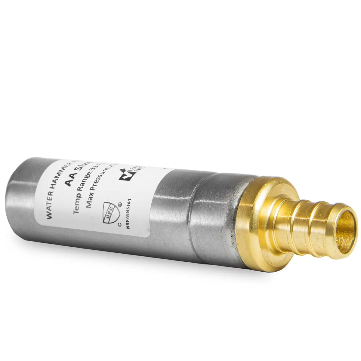 10-Pack 1/2" PEX Crimp Connection F1807, Straight Water Hammer Arrestor, Stainless Steel