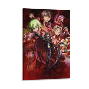 Code Geass Lelouch of The Rebellion Posters ， Anime Decorative Wall Art Painting Canvas Poster Gifts. (22) Canvas Poster Bedroom Decor Sports Landscape Office Room Decor Gift Frames Ornaments Artistic Decoration Photo Print Frame-.