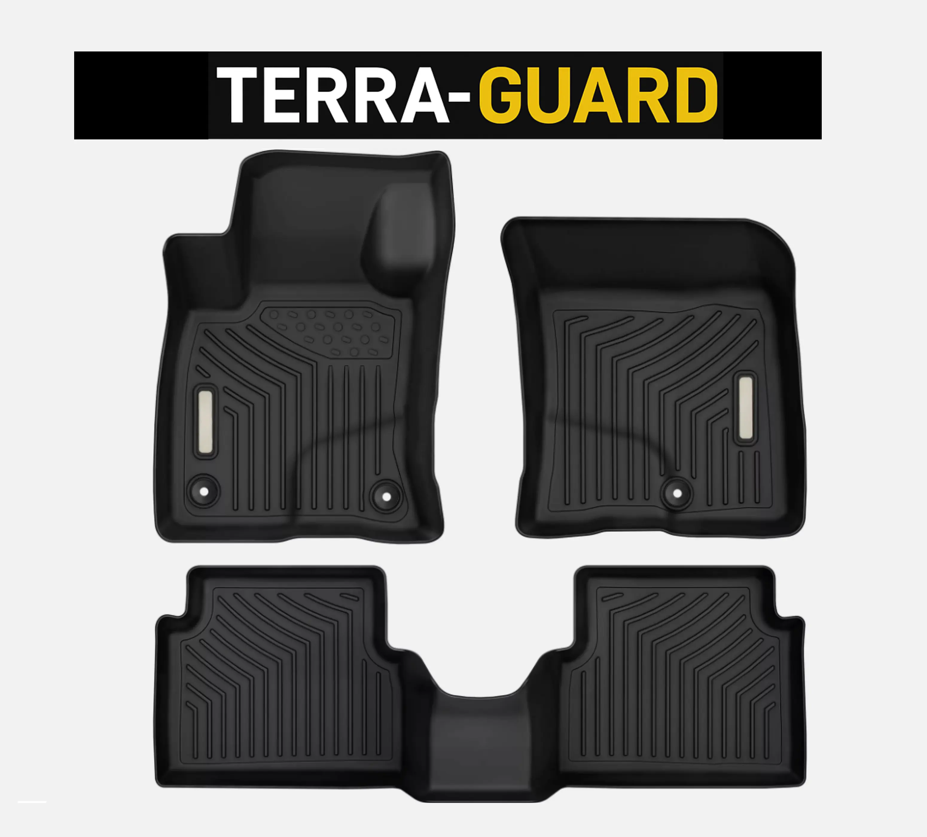 TerraGuard Rubber Floor Mats Liners for 2022-2025 Ford Maverick TPE All-Weather