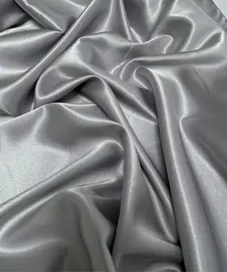 Silver Silky Stretch Satin
