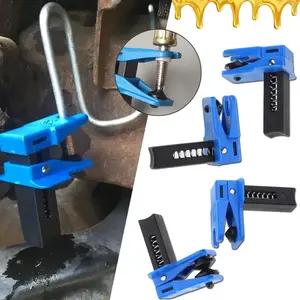 4-Piece Car Brake Fluid Hose Clamp Plugs Tool Set, Safety Grip & Ergonomic Design, Leak-Proof, Vehicle Maintenance & Repair, Durable Structure, Automotive Repair Tools