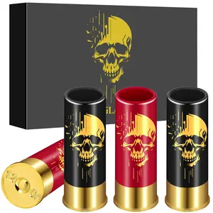 Set of 4 Skull Head Shot Glasses, Perfect for Whiskey Cocktails Wine, 1.5oz Reusable Plastic Cups Ideal for Parties Bars High-Quality Gift