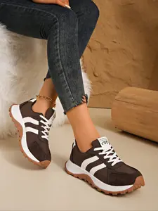 Women's Anti-Slip Sport Shoes, Gym Running Sneakers, Outdoor Lace-Up Comfortable Breathable Lightweight, All Season Training Shoes, Running Sports Shoes