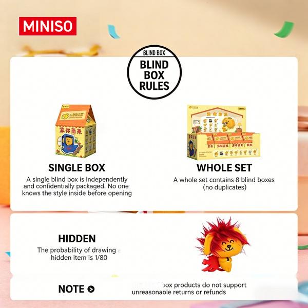 MINISO The Big Fool Dog House Bound For You Blind Box, Cute Flocked Figurine Collectible Toy, Surprise Mystery Box for Fans, Perfect Birthday Gift & Desk Decor
