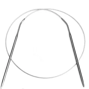 5sizes 80cm Stainless Circular Knitting Needles, Circular Knitting Pins, Crochet Weaving Pins, Needlework Tools, Sewing Accessories