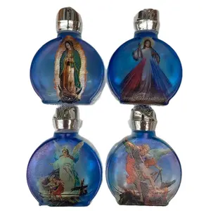 Contenedor para agua Bendita 3" Virgen de Guadalupe, Divina Misericordia, Ángel de la Guarda o  San Miguel.