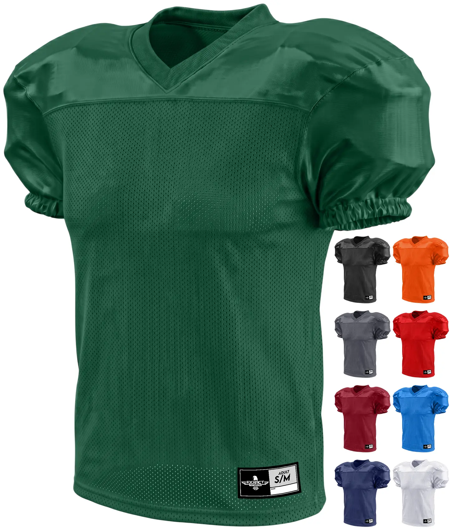 Exxact Sports Unisex Youth Football Practice Jersey - Polyester Clothes, Durable V-Neck Mesh Top, Quick-Dry, Lightweight, Flexible, Breathable, Reinforced Seams, Balanced Design, Elastic Arm Openings, Sporty Chic, for Coaches' Training, Parents, Intense W