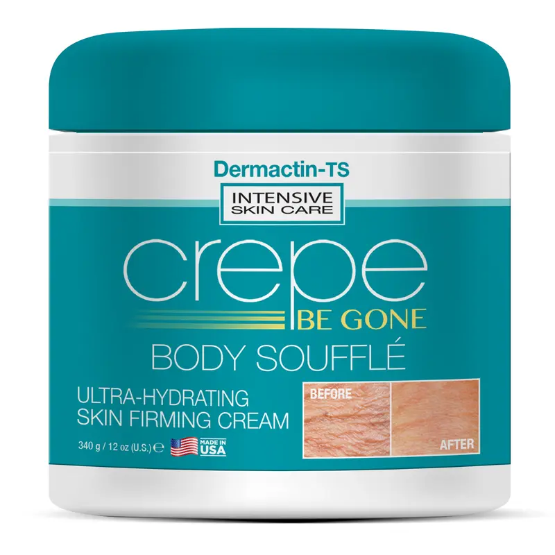 Dermactin Crepe Be Gone Classic Body Souffle - New Larger 12 Ounce Jar - Ultra-Hydrating Skin Firming Cream for Crepey Skin Repair & Comfort - Moisture