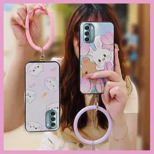 Cute Back Cover Phone Case For MOTO G Stylus 5G 2022 Personality Youth Bracelet heat dissipation Creative Cartoon Funny Waterproof Protective Soft Case Solid Color Dirt-resistant