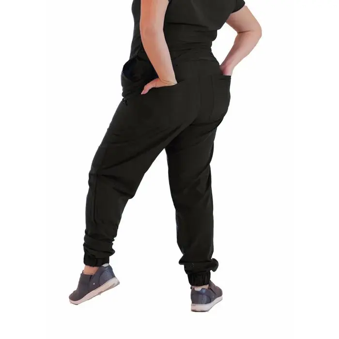 BANU Women's Jogger Scrub Pants, Relaxed Fit Activewear with 5 Utility Pockets, Drawstring Yoga Waistband and Elastic Ankle Cuffs, Utility Pocket, Workout, Drawstring Waist, Full Elastic Ankle Cuffs, Activewear With Pockets, Ankle Cuff Women's Sports Jogg