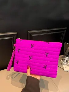 Women's Quilted Printed Handbag, Minimalist & Casual Design, Lightweight Durable Versatile Bag for Daily Commute Outings, Commuter Purse