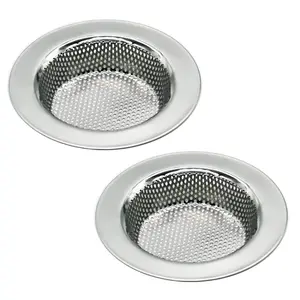 2PCS Kitchen Sink Strainers, Sink Drain Filter, Sink Basket Strainer, 4.5 Inch Stainless Steel Sink Drain Strainer, Food Scraps Catcher for Kitchen