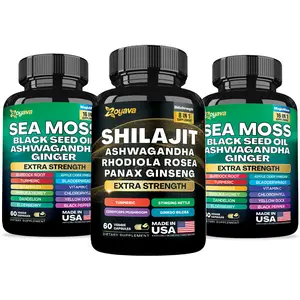 Dynamic Vitality Bundle Plus - Zoyava Sea Moss (120 Capsules) & Shilajit (60 Capsules) - All-in-One Supplements Multivitamin Combo with Extra Strength Ingredients - Made in USA