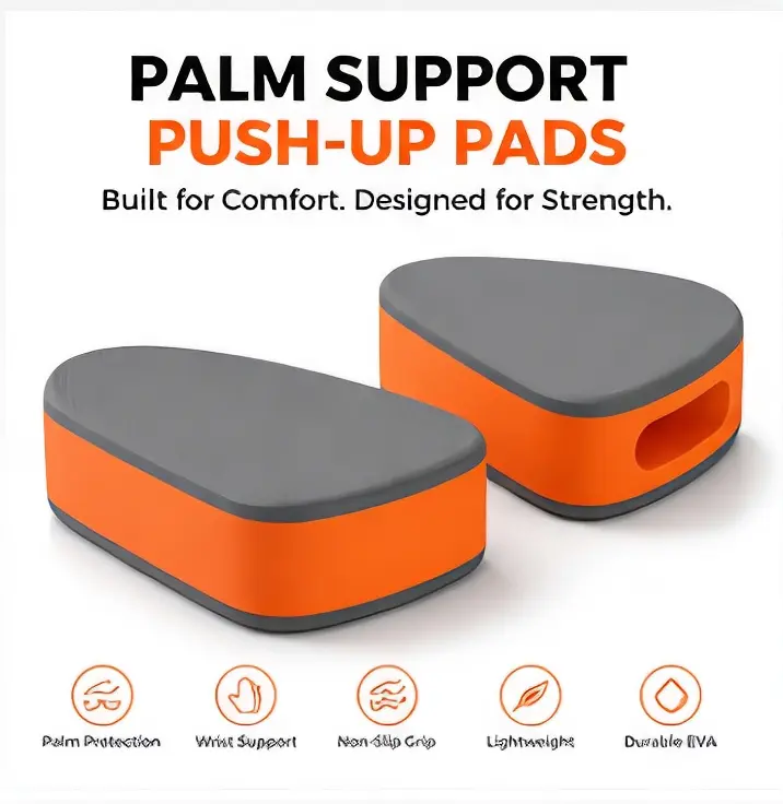 Fitness Push-Up Hand Pads - Lightweight, Flexible, Non-Irritating Strength Training Accessories for Sliding, Crawling, Palm-Fit Grip on Exercise Equipment