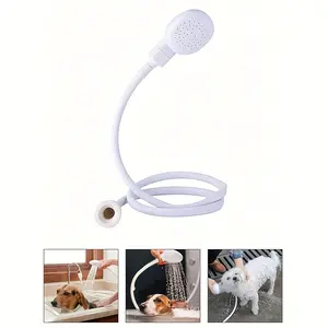 Easy-Install Pet Shower Head - Multi-Function Dog Bath Sprayer With Quick Connect Faucet Adapter, Durable Plastic/Pvc Material Dog Shower Attachment Dog Bath Accessories