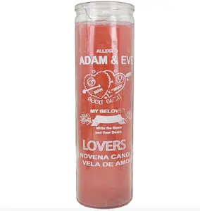 Adam And Eve Lovers Candle Pink 7 Day for Romantic Intentions