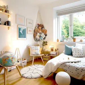 1pc Large Capacity Toy Storage Hammock Net, Bohemian Style Room Organizer, Home Organizer, Easy-Install Decorative Hammock