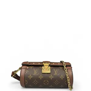 Pre-owned Louis Vuitton Leather Shoulder Bags Papillon Trunk Monogram Brown (zs030926a0)