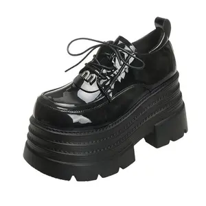 Women’s Autumn 2025 New Platform High-Heel Sneakers/Oxford Shoes in PU Leather