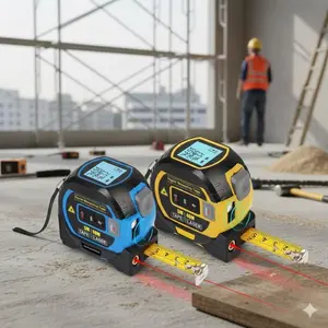 60M Laser Measure Tape: Digital Lcd, High Precision 196ft Distance Meter, Auto Lock & Quick Measurement. Switch Between Feet, Inches, Meters. Ideal for Construction, Diy, engineering, Indoor & Outdoor Use.