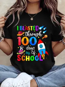 I Blasted Through 100 Days of School 100th Day Teacher Kids T-Shirt