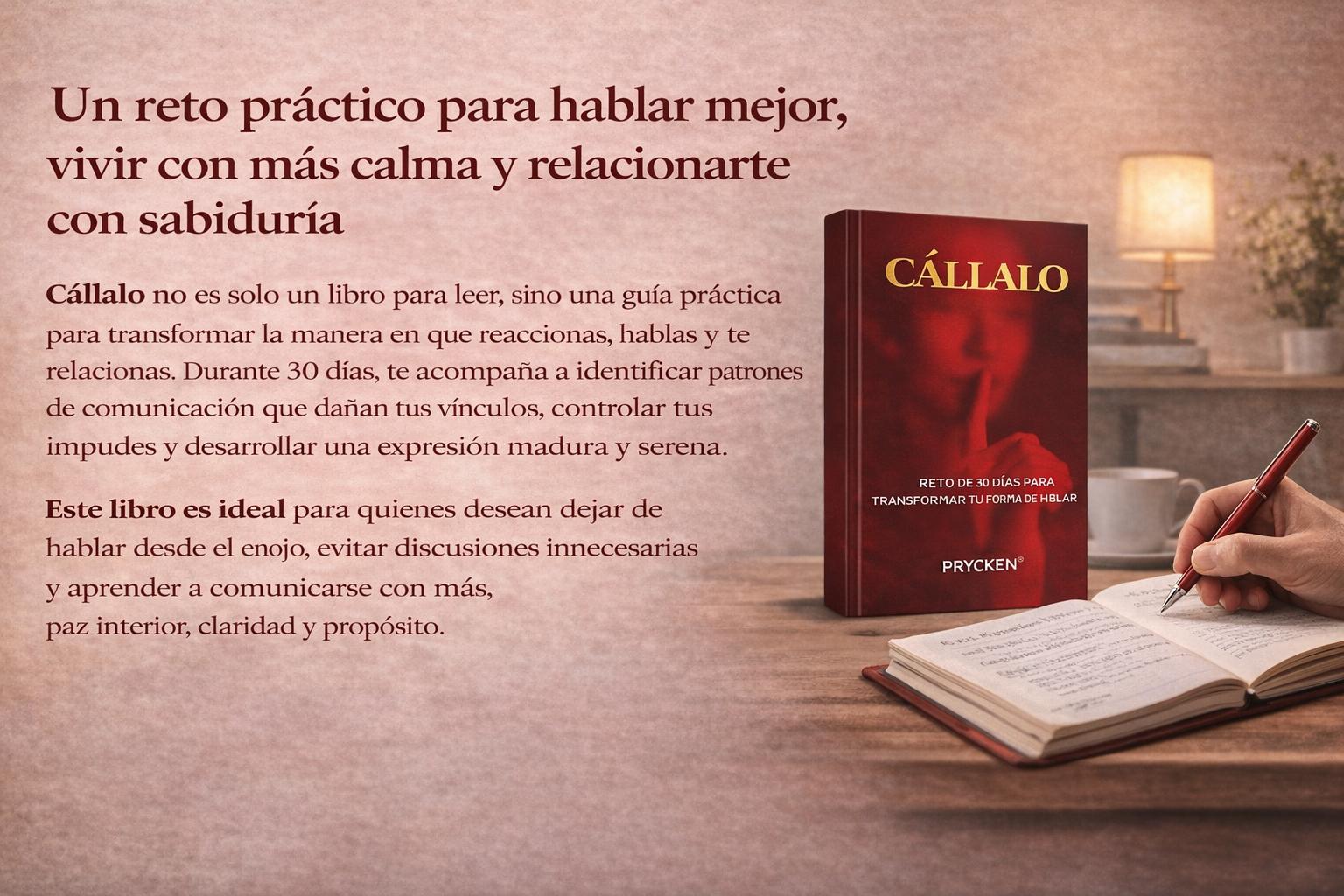 Prycken CÃLLALO : Reto de 30 dias para transformar tuforma de hablar.Heal Relationships Through Words — A Gift-Ready Daily Reading Book for Adults & Self-Improvement Enthusiasts