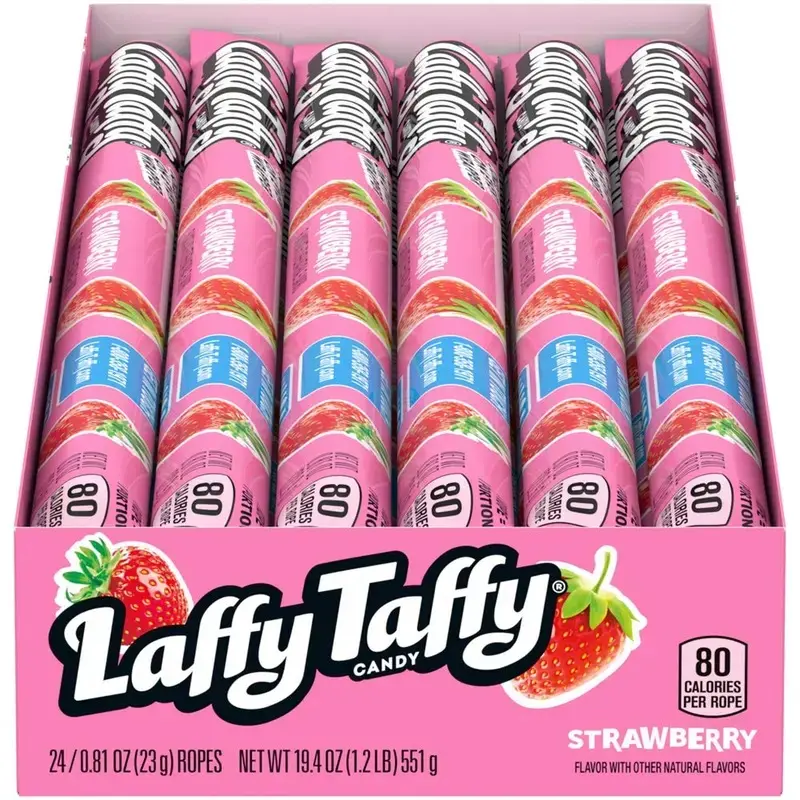 Laffy Taffy Rope, Cherry, 0.81 oz., Pack of 24