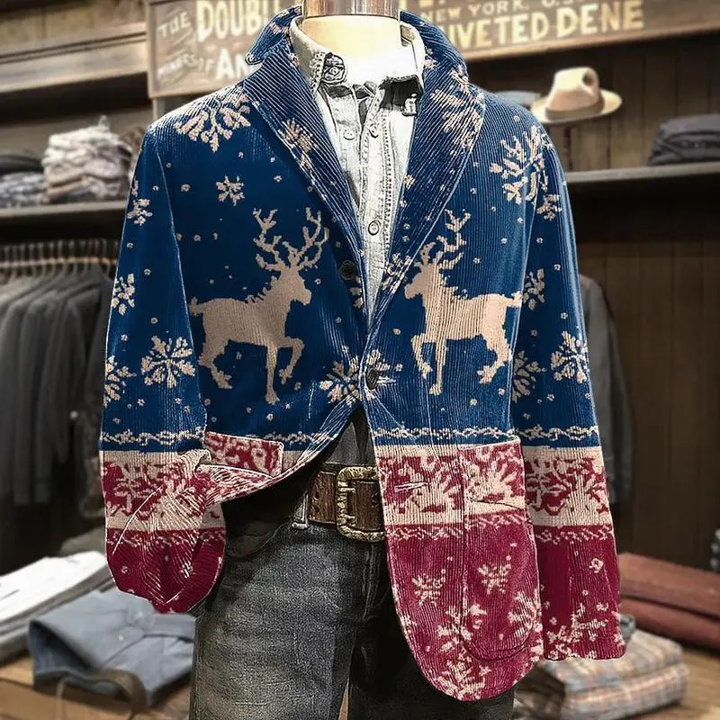 2025 Winter Christmas with Pocket Corduroy Suit Cardigan Digital Printing 2025 Winter Christmas with Pocket Corduroy Suit Cardigan Digital Printing