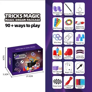 Magic Prop Set for Beginners and Enthusiasts, Classic Magic Combo Includes Cards, Balls, and Rings, Fun Family Entertainment Toy Gift