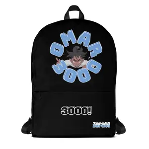 O3K Zero3 Dash Backpack - Cartoon Style Black Bag with Blue Graphic Design for School Boys and Girls