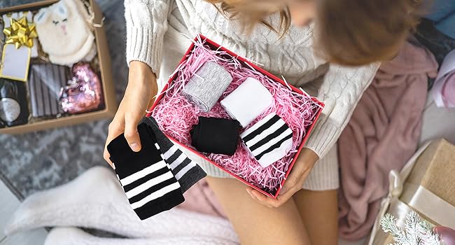 6 Pairs Over Knee Thigh Socks Knee-High Warm Stocking Women Boot Sock Leg Warmer High Socks for Daily Wear, Cosplay