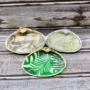 Seashell Decoupage Trinket Dish | Trinket Tray | Jewelry Dish | Shell Art | Sea Shell