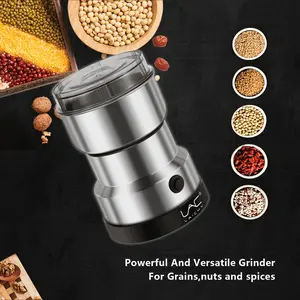Coffee Grinder Electric, Mini Spice Grinder, 150W 10s Fast Grinding, Dry Grain Mill for Spices Seeds Rice Beans Seasonings, with Stainless Steel Blade