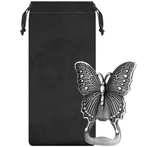 Butterfly Shape Metal Beer Bottle Opener, Includes Storage Bag, Single Piece, Durable Design, Perfect for Home & Parties