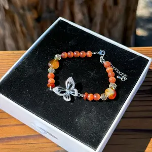 Carnelian Butterfly Bracelet