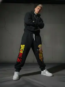 Goku Print Casual Pants, Men's Heavyweight Jogger Pants with Drawstring Waist, Women's Stylish Fitness Trousers, Active Workout Sweatpants