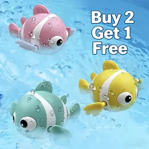 Magic Glowing Clownfish Bath Toy, Water-Activated Swimming Robot Fish | Buy 2 Get 1 Free, Total 3 Pcs | Interactive Bathtime Gift for Babies Toddlers