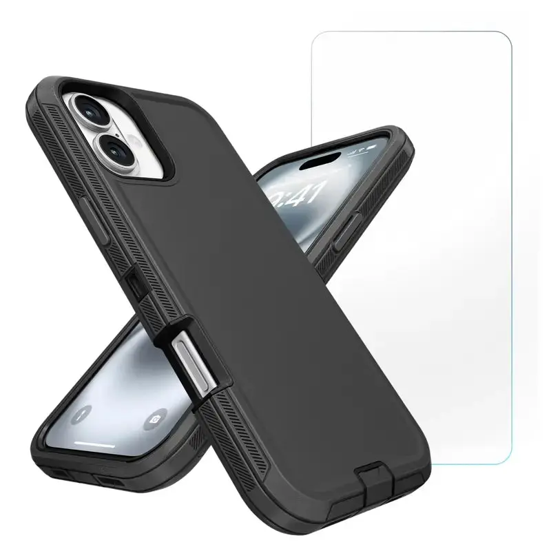 Entronix Bundle Compatible with iPhone 17 - Heavy Duty Case & 1 Clear Screen Protector