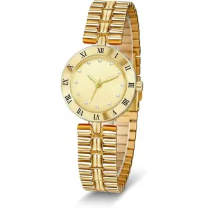 Women  Watch Dainty Analog Dress Timepiece with Round Roman  Dial Trendy Bangle Bracelet Style  Watches Luxury Gifts for Women